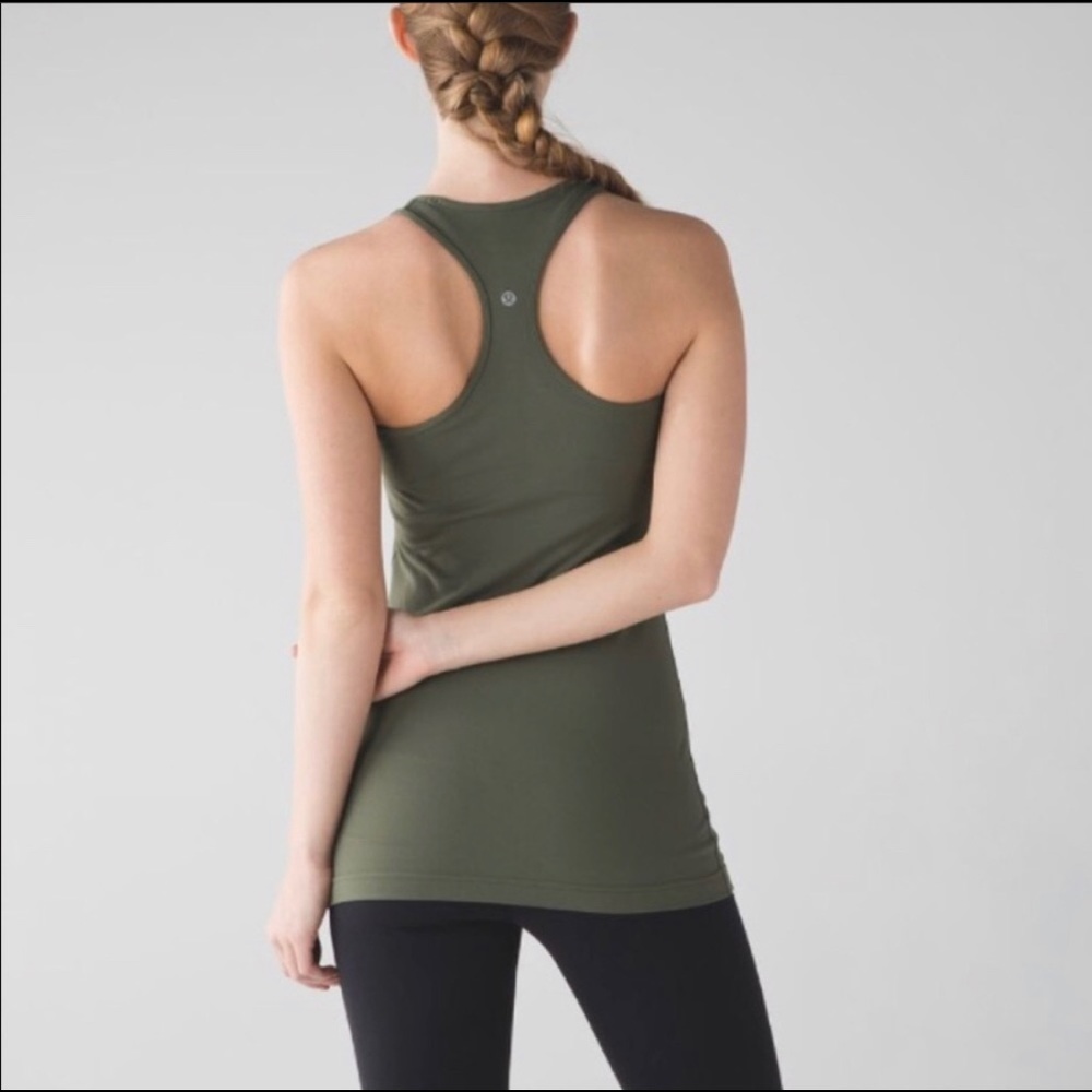 Lululemon Cool Racerback Tank Dark Olive